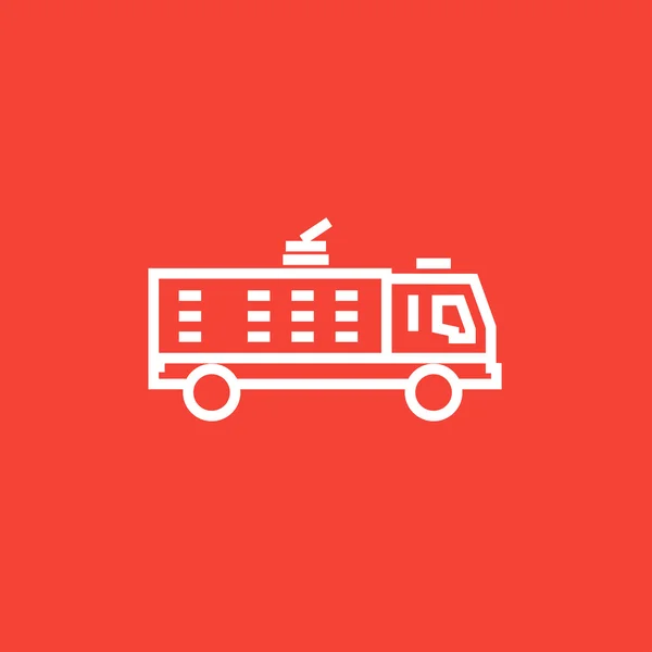 Fire truck line icon. — Stock Vector