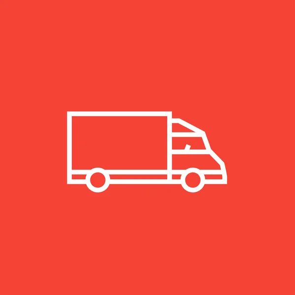 Levering truck lijn pictogram. — Stockvector