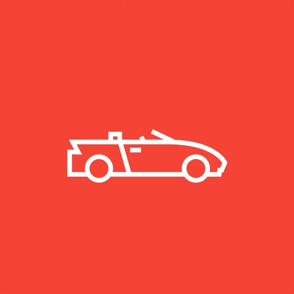 Icono de línea de coche convertible . — Vector de stock