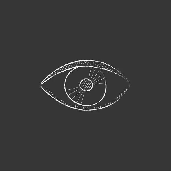 Eye. Drawn in chalk icon. — Stock Vector