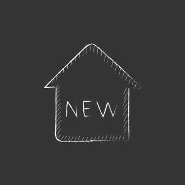 Yeni ev. Tebeşir simgesinde çizilmiş.