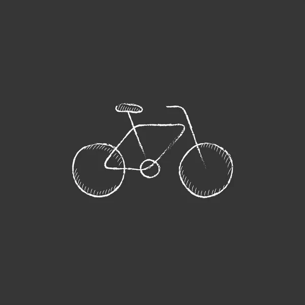 Bicicleta. Dibujado en icono de tiza . — Archivo Imágenes Vectoriales