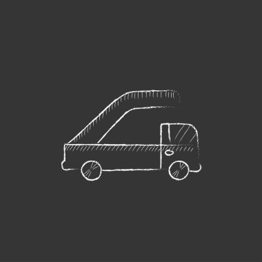 Uçağın yol açın. Tebeşir simgesinde çizilmiş.