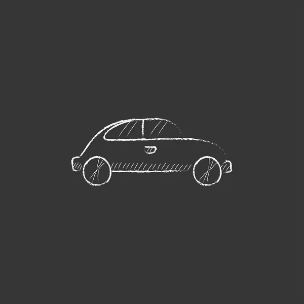 Carro. Desenhado no ícone de giz . — Vetor de Stock