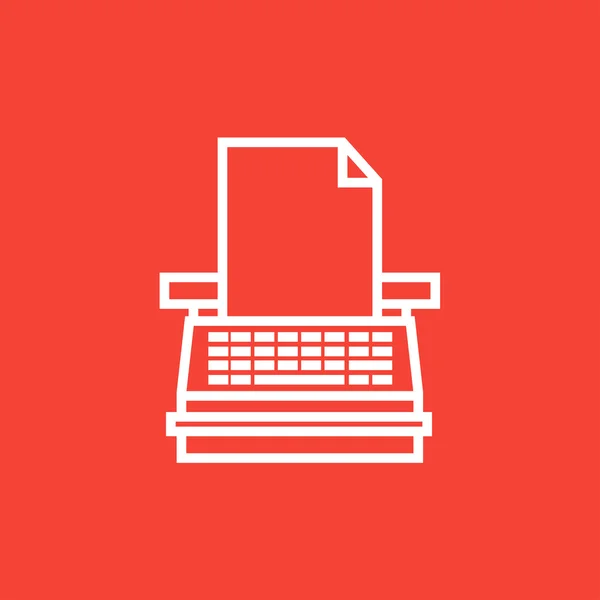 Zeilensymbol auf Schreibmaschine. — Stockvektor