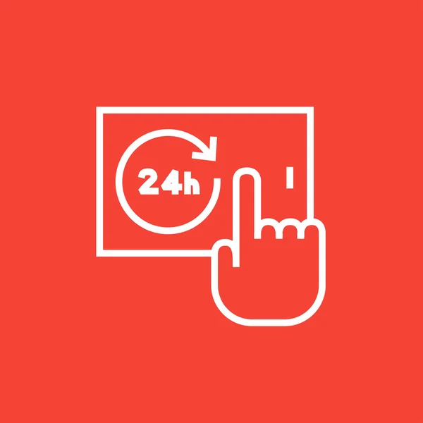 Available around the clock line icon. — Stok Vektör