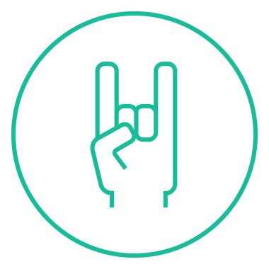 Rock and roll el işareti satırı simgesi.