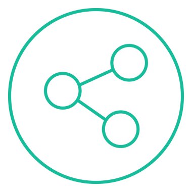 Sosyal ağ satırı simgesi.