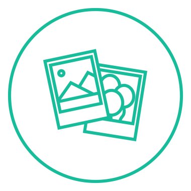 Fotoğraflar satırı simgesi.