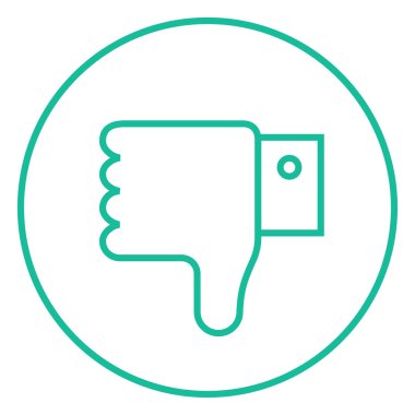 Başparmak el işareti satırı simgesi.