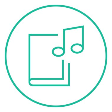 Ses kitabı satır simgesi.