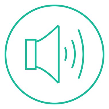 Hoparlör ses ayarı satırı simgesi.