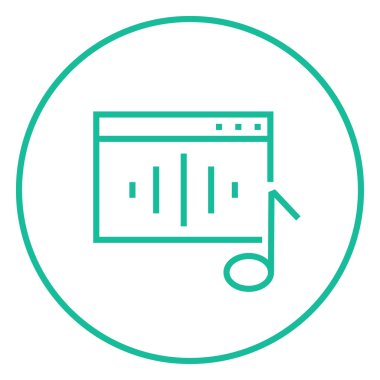 Radyo çizgisi simgesi.