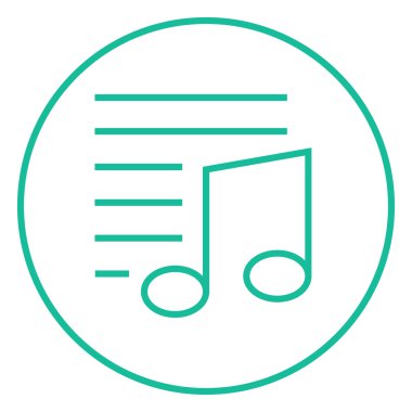 Müzik notu satırı simgesi.