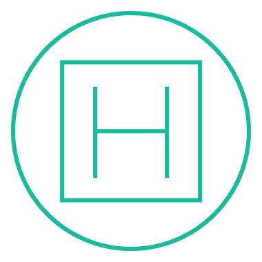 Hastane işareti satırı simgesi.