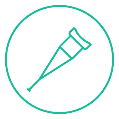 Koltuk değneği satırı simgesi.