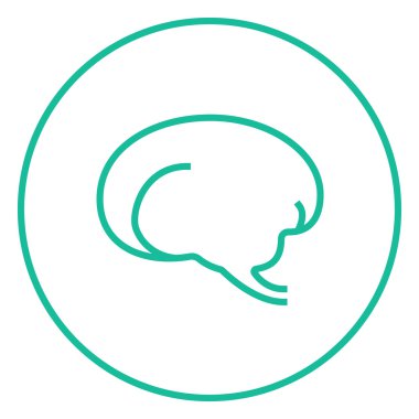 Beyin çizgisi simgesi.