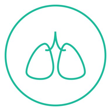 Ciğerler çizgisi simgesi.