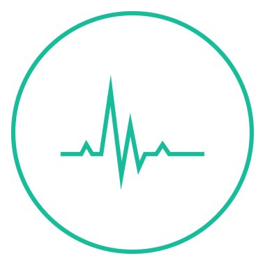 Hheart beat kardiyogram satırı simgesi.