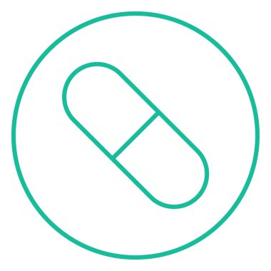 Kapsül pill satırı simgesi.