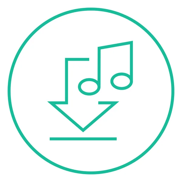 Downloaden van muziek lijn icon. — Stockvector