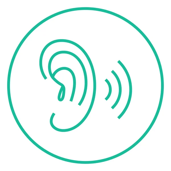 Icône de ligne d'oreille humaine . — Image vectorielle