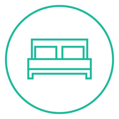 Çift yatak çizgisi simgesi.