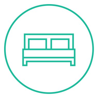 Çift yatak çizgisi simgesi.