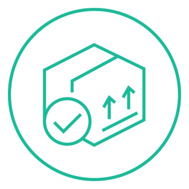 Karton paket kutusu satırı simgesi.