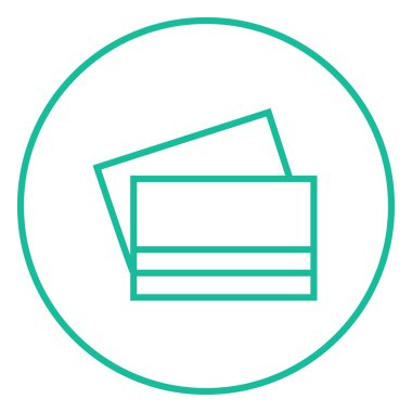 Kredi kartları satırı simgesi.