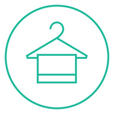 Havlu askısı satırı simgesi üzerinde.