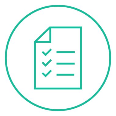 Alışveriş listesi satır simgesi.