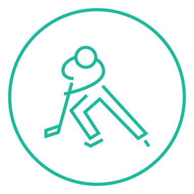 Hokey oyuncu satırı simgesi.