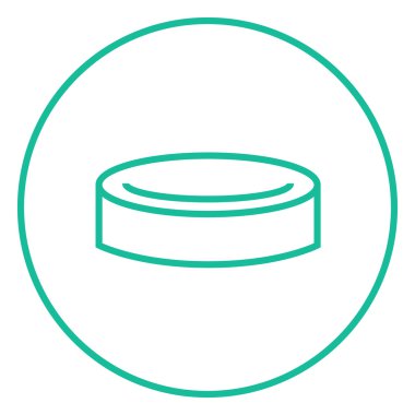 Hokey diski satırı simgesi.