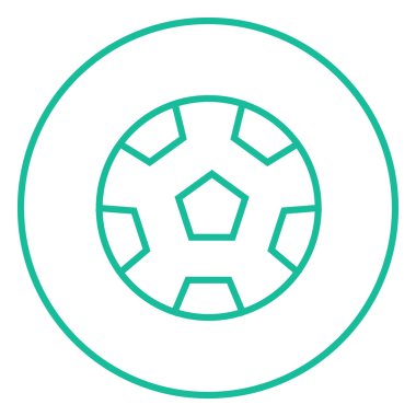 Futbol topu çizgisi simgesi.