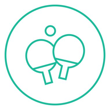 Masa Tenisi raket ve top satırı simgesi.