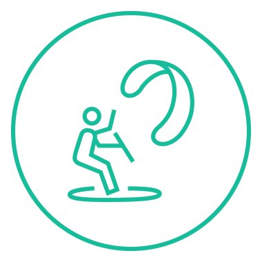 Uçurtma sörf satırı simgesi.