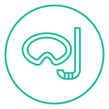 Maske ve şnorkel satırı simgesi.