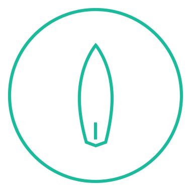 Sörf tahtası satırı simgesi.