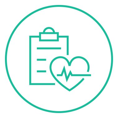 Kalp atışı kayıt satırı simgesi.