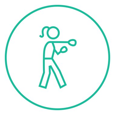 Kadın boksör satırı simgesi.