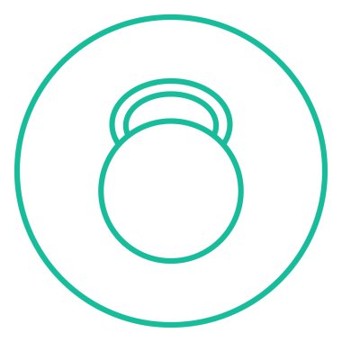 Kettlebell satırı simgesi.