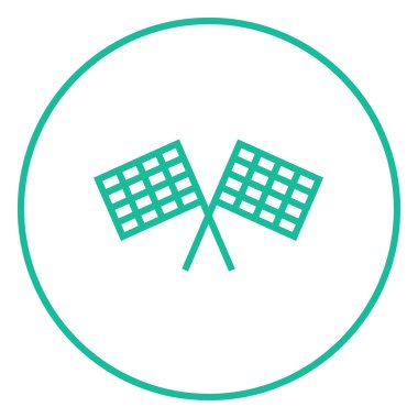 İki damalı bayrak simgesi satır.