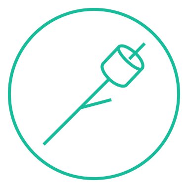 Tahta sopa satırı simgesi üzerinde kavrulmuş lokum.