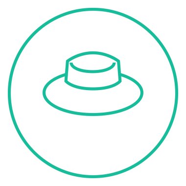 Yaz şapka satırı simgesi.