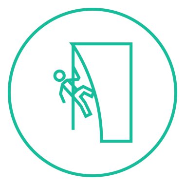 Kaya tırmanışçısı satırı simgesi.