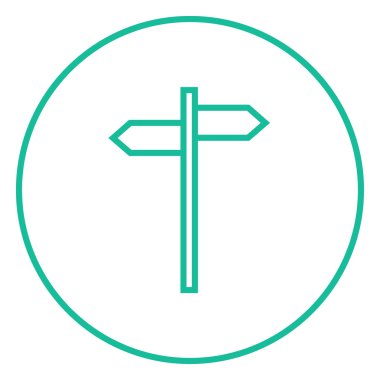 Seyahat trafik işareti satırı simgesi.