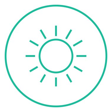 Güneş çizgisi simgesi.