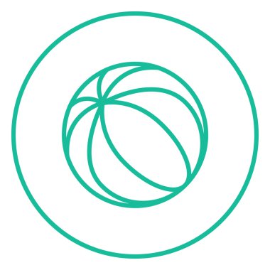 Plaj topu çizgisi simgesi.