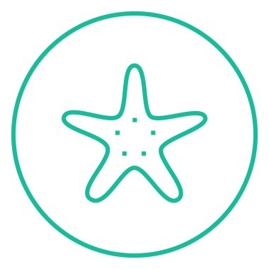 Denizyıldızı çizgi simgesi.